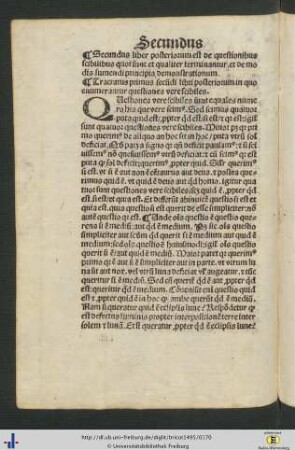 Liber secundus posteriorum