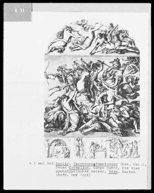 Kartons zu den Wandbildern der Fürstengruft (Campo santo) in Berlin — Die Nordwand (Die letzten Dinge) — Erste Bildgruppe