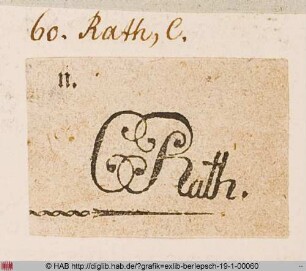 Exlibris des Carolum Rath