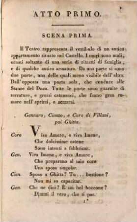 Il sotterraneo : Dramma serio-giocoso per musica in tre atti