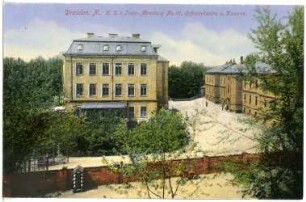 Dresden. Königlich Sächsische 1. Train-Abteilung No. 12 - Offizierskasino und Kaserne
