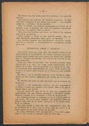 Juventud, amor y amistad