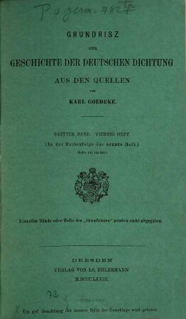 Grundriss zur Geschichte der deutschen Dichtung aus den Quellen, 3,2