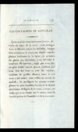 Les Chevaliers De Saint-Jean.