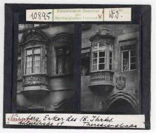 Nürnberg: Erker des 18. Jhs., Adlerstr. 19 u. Theresienstr.