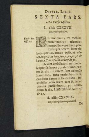 Sexta Pars. De variis casibus.