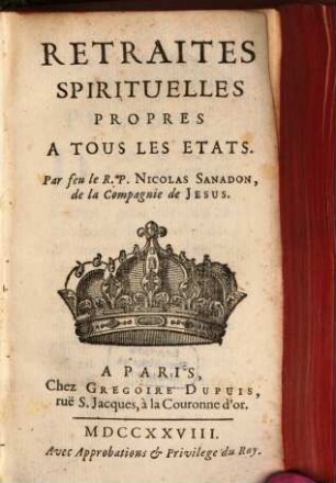 Retraites spirituelles : propres aux communautez religieuses