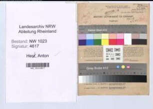 Entnazifizierung Anton Herx , geb. 30.03.1896 (Metzger)