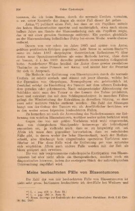 Meine beobachteten Fälle von Blasentumoren