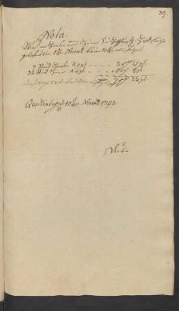 Nota. ... Quedlinburg 10ten Novem[ber] 1792.