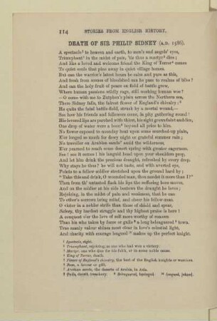 Death of sir Philip Sidney