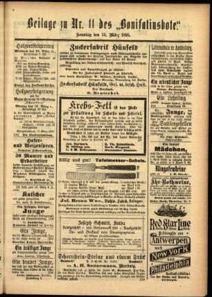 Zweite Ausgabe vom Sonntag, den 15. März 1896.