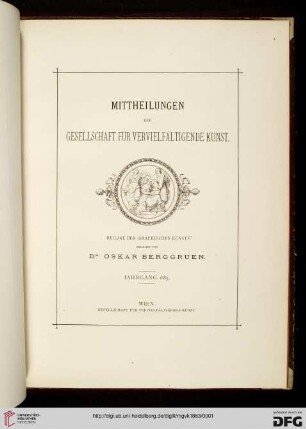 Mitteilungen der Gesellschaft für vervielfältigende Kunst