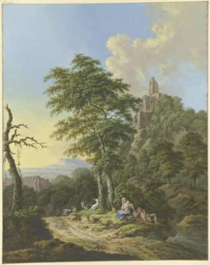 Reiche Berglandschaft mit Bach und Wald