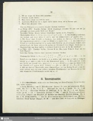 II. Unterrichtsmittel