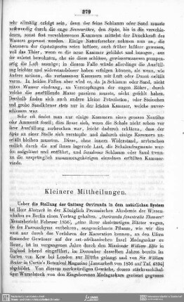 Kleinere Mittheilungen