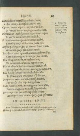 In XVIII. Epist. Argumentum.