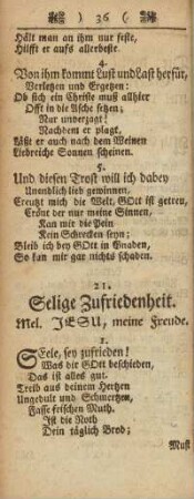 21. Selige Zufriedenheit