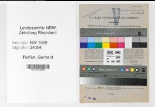 Entnazifizierung Gerhard Ruffen , geb. 17.06.1891 (Bahnsekretaer)