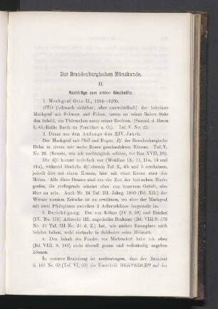 Zur Brandenburgischen Münzkunde