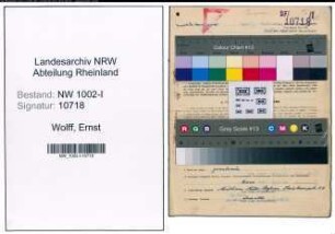 Entnazifizierung Ernst Wolff, geb. 18.01.1898 (Ingenieur)