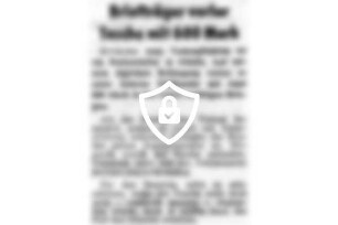 Briefträger verlor Tasche mit 600 [Name maskiert]