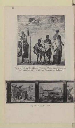 [Fig. 131.-132. Opferung der Iphigenie und Odysseelandschaft]