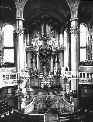 Dresden, Frauenkirche, Altar; Bähr, George; Feige, Johann Christian (der Ältere)
