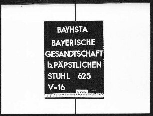 Das Ableben des päpstlichen Nuntius in Wien Alessandro Bavona