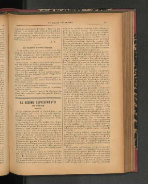 Le Régime Représentatif au Tonkin.