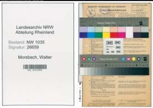 Entnazifizierung Walter Morsbach , geb. 01.04.1898 (Bergassessor)