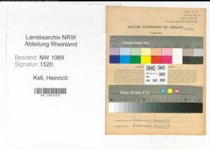 Entnazifizierung Heinrich Kell , geb. 27.08.1895 (Brandmeister)