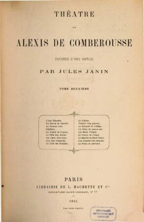 Théatre, précédé d'une notice par Jules Janin, 2