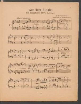 Aus dem Finale der Symphonie N°6. (Pathétique)