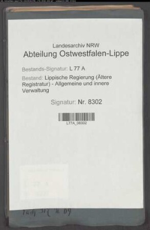 Straßenbau.- Straßenzug V.- Distrikt 6 Detmold - Stundenstein in Schönemark, Bd. 2