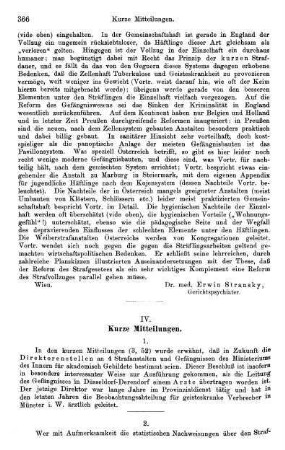 366-372, IV. Kurze Mitteilungen