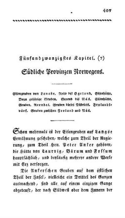 Fünfundzwanzigstes Kapitel. (7) Südliche Provinzen Norwegens