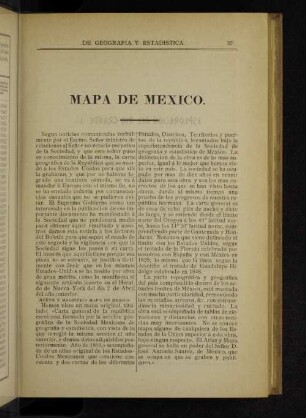 Mapa de Mexico.