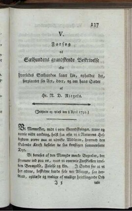 V. Sælhundens anatomiske Beskrivelse.