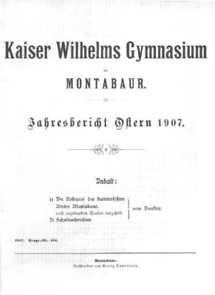 Die Kellnerei des kurtrierischen Amtes Montabaur : nach ungedr. Quellen dargest.