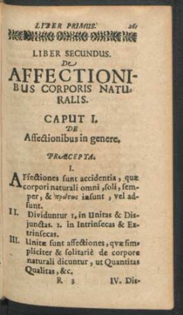 Liber Secundus. De Affectionibus Corporis Naturalis.