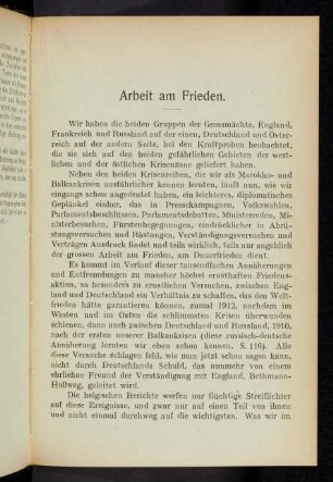 137-160 b) Arbeit am Frieden: Internationale, insbesondere englisch-deutsche Anziehung und Abstossung