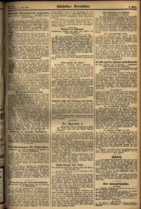 Zweite Ausgabe vom Donnerstag, den 31. Juli 1930.