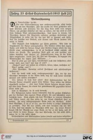 Heft 23 (1. Septemberheft 1910)