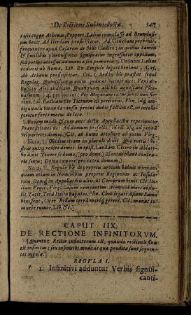 Caput IIX. De Rectione Infinitorum.