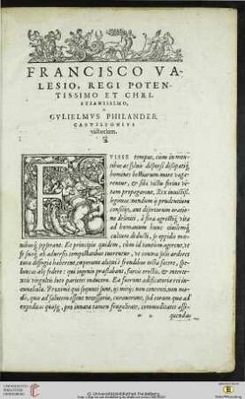 Francisco Valesio, regi potentissimo et christianissimo, Gvlielmvs Philander Castilionivs victoriam