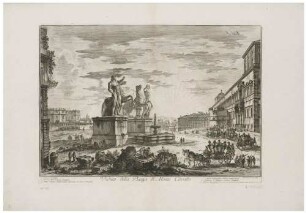 Veduta della Piazza di Monte Cavallo (Ansicht der Piazza di Monte Cavallo, d. i. der Piazza del Quirinale), aus der Folge "Vedute di Roma"