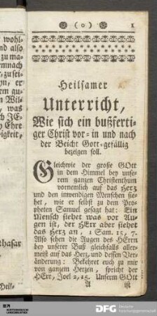Heilsamer Beicht-Unterricht.