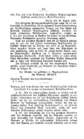 Die mit dem Kaiserlich Deutschen Archäologischen Institut verbundenen Reisestipendien : [B. Höhere Lehranstalten]
