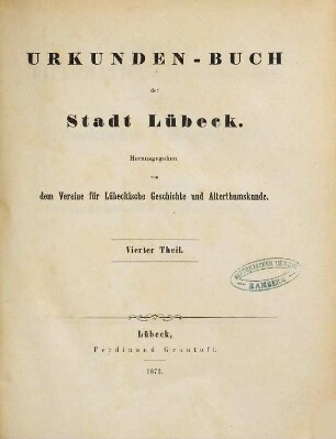 Codex diplomaticus Lubecensis, 4